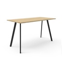Black Base Natural Oak Top