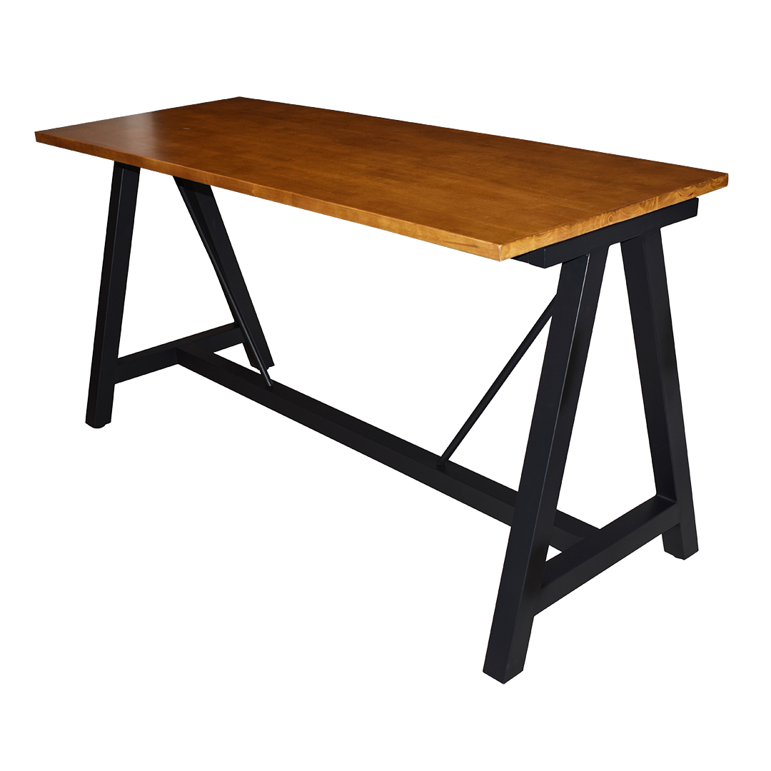 A Frame Bar Base With Timber Top
