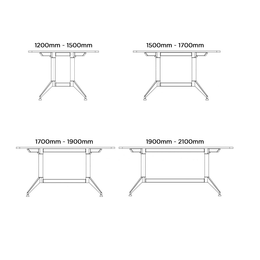 Marco Multi Leg Table Frame Side View