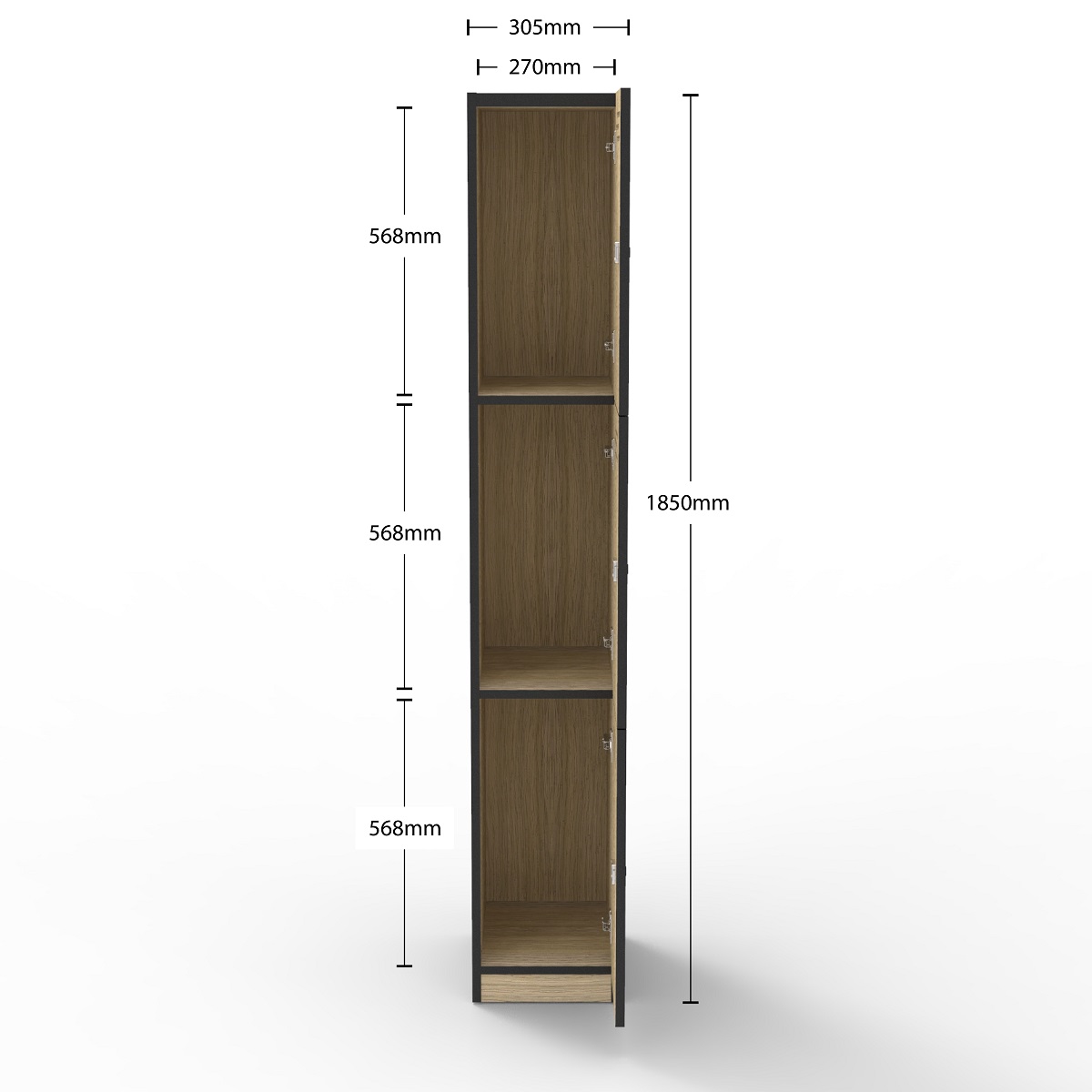 Infinty 3 Door Melamine Locker