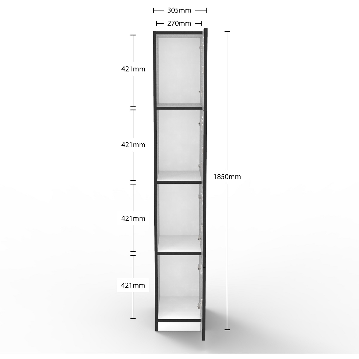 Infinity 4 Door Melamine Locker