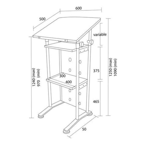 Deluxe Lectern Dimensions