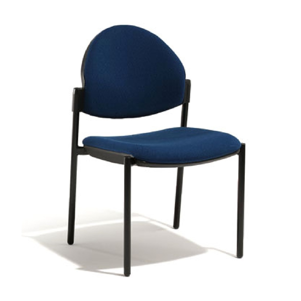 Appin 4 Leg Chair (Without Arms, Black, Round Back)