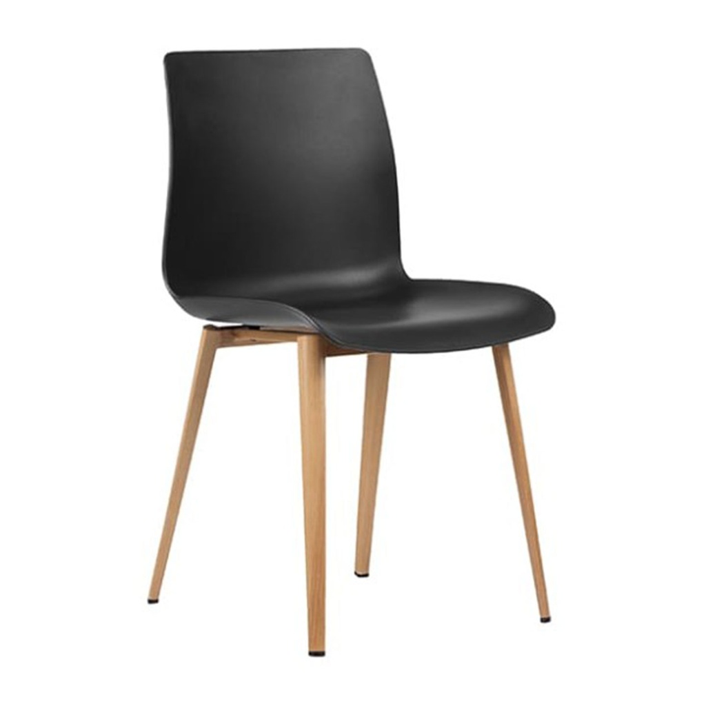 Pod Chair (Black, 4 Legs Timber)
