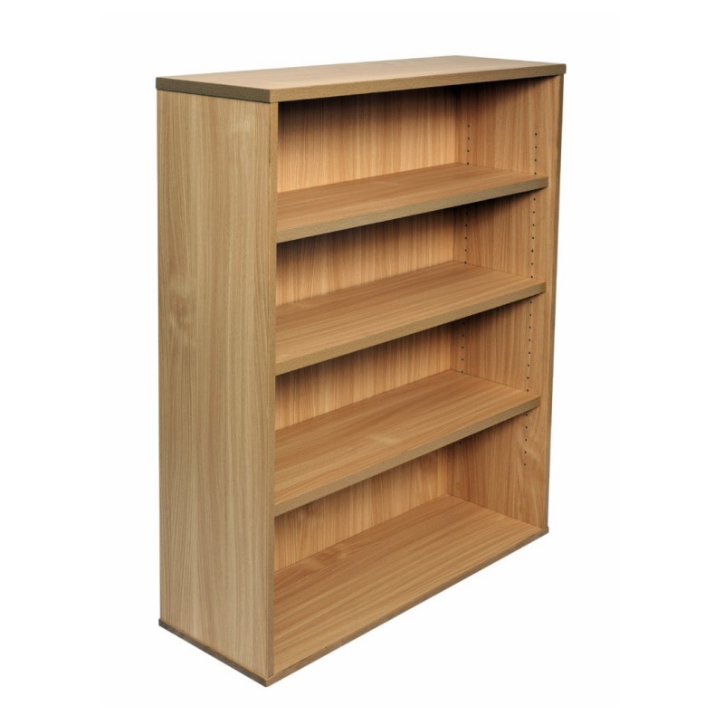 Rapid Span Open Bookcase (900W x 315D x 1200H (3 Adj Shelves), Beech)