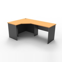 Rapid Worker Corner Workstation (1200W x 1800W x 600D, Beech on Ironstone)