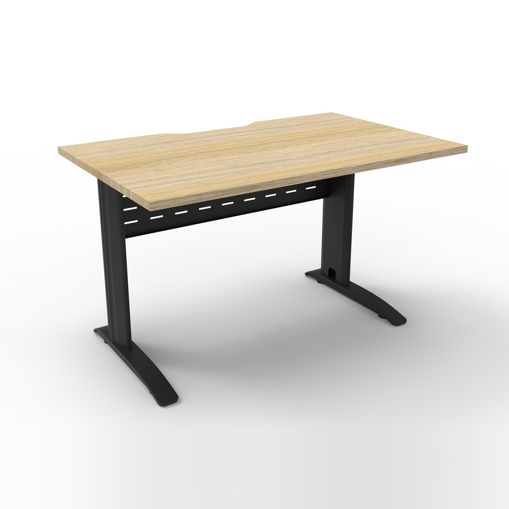 Deluxe Rapid Span Desk (1200W x 750D, Black, Natural Oak)