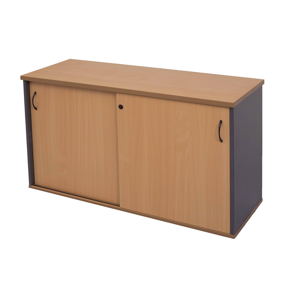 Rapid Worker Credenza (1200W x 450D x 730H, Beech on Ironstone)