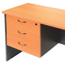 Rapid Worker Fixed Pedestal (3 Drawers, Beech on Ironstone)