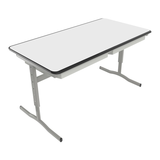 Double Adjustable Desk PE Writeable Top