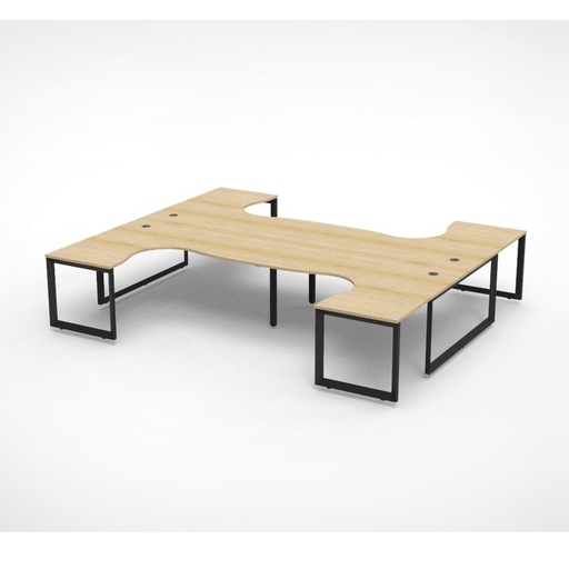Infinity Deluxe 4 Person H Pod Corner Workstation