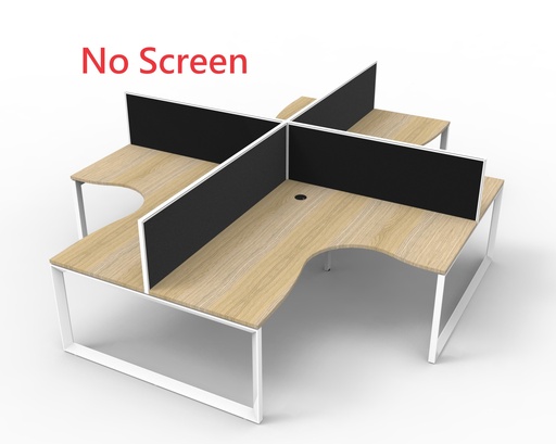 Infinity Deluxe 4 Person X Pod Corner Workstation